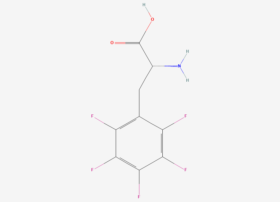 Two-dimensional chemical structure of Pentafluorophenylalanine, D-