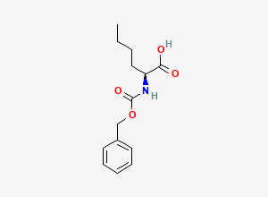 Two-dimensional chemical structure of Z-Nle-OH