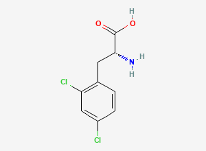 Two-dimensional chemical structure of 2,4-Dichloro-D-phenylalanine
