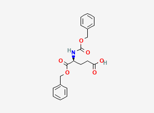 Two-dimensional chemical structure of (4S)-5-(Benzyloxy)-4-(((benzyloxy)carbonyl)amino)-5-oxopentanoic acid