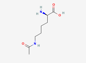 Two-dimensional chemical structure of N~6~-Acetyl-D-lysine