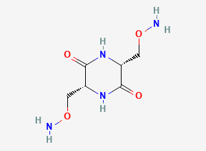 Two-dimensional chemical structure of Cycloserine Diketopiperazine (Mixture of Diastereomers) / Cycloserine Dimer Impurity, CAS 1204-99-5