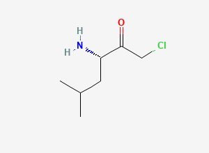 Two-dimensional chemical structure of (3S)-3-amino-1-chloro-5-methylhexan-2-one