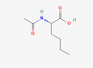 Two-dimensional chemical structure of (S)-2-Acetamidohexanoic acid
