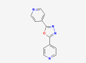 Two-dimensional chemical structure of 2,5-Bis(4-pyridyl)-1,3,4-oxadiazole, CAS 15420-02-7