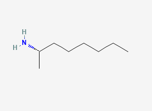 Two-dimensional chemical structure of 2-Octylamine, (2S)-