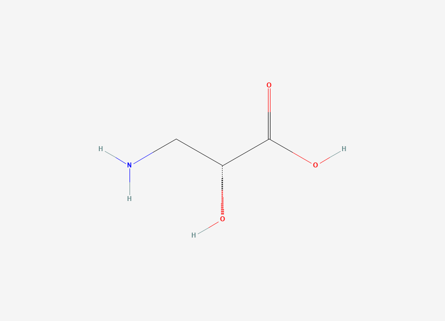 Two-dimensional chemical structure of (2R)-3-Amino-2-hydroxypropanoic acid