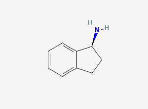 Two-dimensional chemical structure of 1-Aminoindane, (S)-