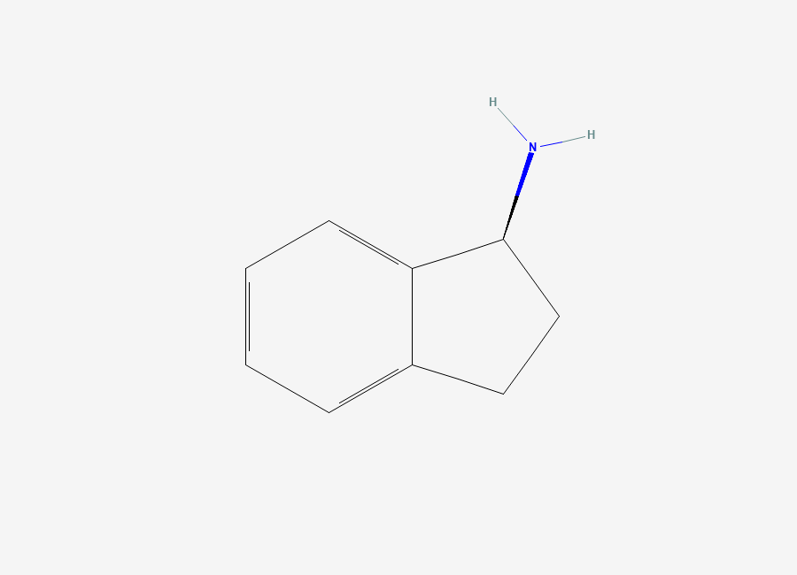 Two-dimensional chemical structure of 1-Aminoindane, (S)-