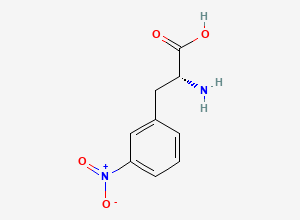 Two-dimensional chemical structure of (R)-2-Amino-3-(3-nitrophenyl)propanoic acid