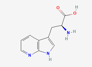 Two-dimensional chemical structure of 7-Aza-L-tryptophan