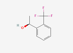 Two-dimensional chemical structure of (1S)-1-(2-(trifluoromethyl)phenyl)ethan-1-ol