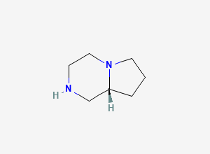 Two-dimensional chemical structure of (8aR)-Octahydropyrrolo(1,2-a)pyrazine