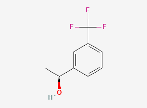 Two-dimensional chemical structure of (1S)-1-(3-(trifluoromethyl)phenyl)ethan-1-ol