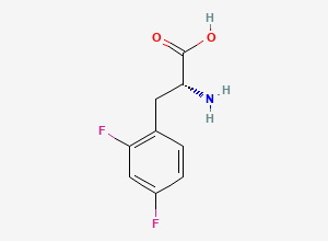 Two-dimensional chemical structure of 2,4-Difluoro-D-Phenylalanine