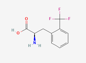 Two-dimensional chemical structure of 2-(Trifluoromethyl)-D-phenylalanine
