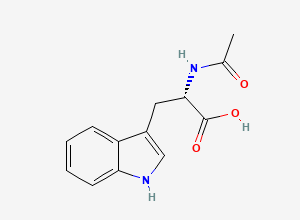 Two-dimensional chemical structure of Tryptophan Related Compound B / N-Acetyltryptophan, CAS 1218-34-4