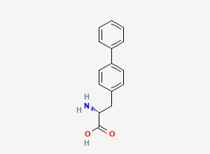 Two-dimensional chemical structure of (2R)-2-Amino-3-((1,1'-biphenyl)-4-yl)propanoic acid