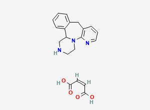 Two-dimensional chemical structure of Mirtazapine Related Compound A / Mirtazapine EP Impurity D (Maleate), CAS 135928-31-3