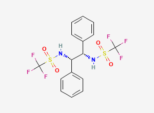 Two-dimensional chemical structure of (S,S)-N,N'-Bis(trifluoromethanesulfonyl)-1,2-diphenylethylenediamine