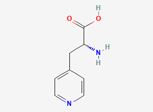Two-dimensional chemical structure of (alphaR)-alpha-Amino-4-pyridinepropanoic acid
