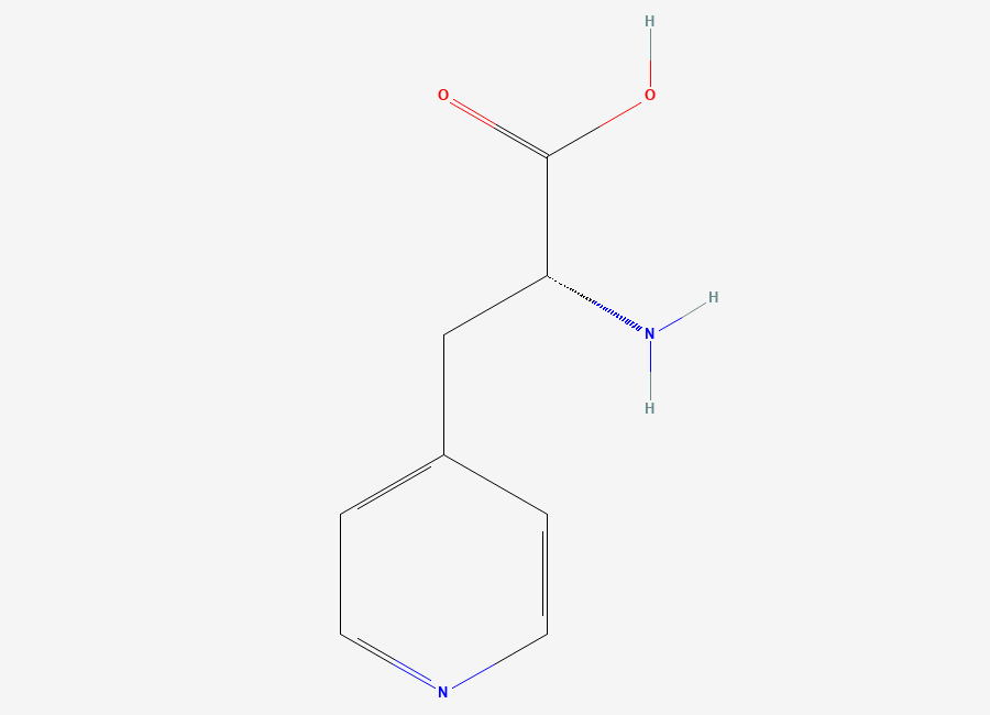 Two-dimensional chemical structure of (alphaR)-alpha-Amino-4-pyridinepropanoic acid