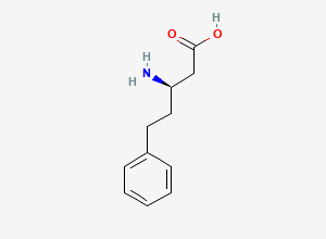 Two-dimensional chemical structure of (r)-3-Amino-5-phenylpentanoic acid