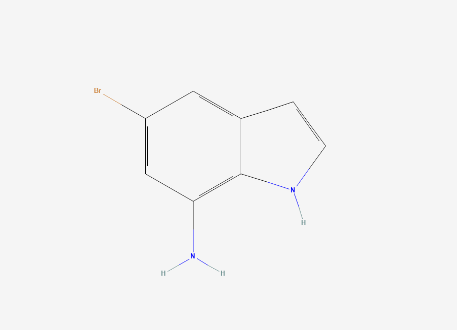 Two-dimensional chemical structure of 5-bromo-1H-indol-7-amine