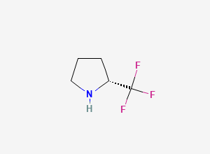 Two-dimensional chemical structure of (2R)-2-(Trifluoromethyl)pyrrolidine