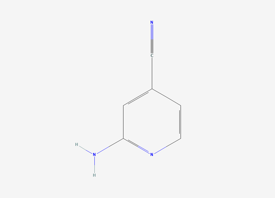 Two-dimensional chemical structure of 2-Aminoisonicotinonitrile