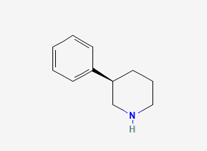 Two-dimensional chemical structure of (R)-3-Phenylpiperidine