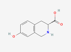 Two-dimensional chemical structure of (3R)-7-hydroxy-1,2,3,4-tetrahydroisoquinoline-3-carboxylic acid