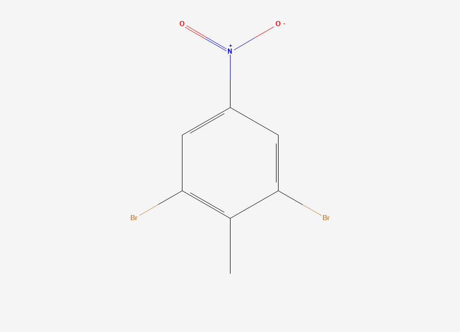 Two-dimensional chemical structure of 2,6-Dibromo-4-nitrotoluene