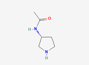 Two-dimensional chemical structure of (3R)-(+)-3-Acetamidopyrrolidine