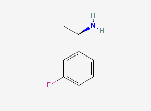 Two-dimensional chemical structure of (R)-1-(3-fluorophenyl)ethanamine