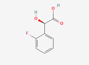 Two-dimensional chemical structure of (R)-2-(2-Fluorophenyl)-2-hydroxyacetic acid