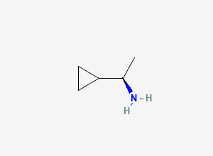 Two-dimensional chemical structure of (R)-1-Cyclopropylethylamine