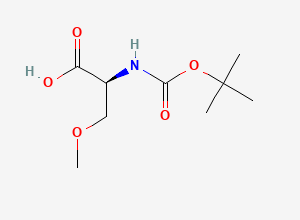 Two-dimensional chemical structure of (2S)-2-(((tert-butoxy)carbonyl)amino)-3-methoxypropanoic acid