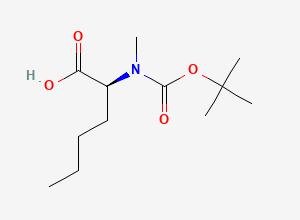 Two-dimensional chemical structure of Boc-N-Me-Nle-OH
