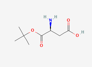 Two-dimensional chemical structure of (3S)-3-amino-4-(tert-butoxy)-4-oxobutanoic acid
