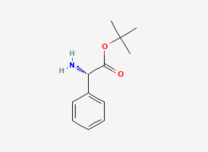 Two-dimensional chemical structure of (S)-tert-Butyl 2-amino-2-phenylacetate