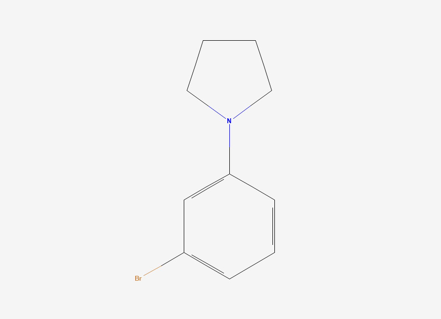 Two-dimensional chemical structure of 1-(3-Bromophenyl)pyrrolidine