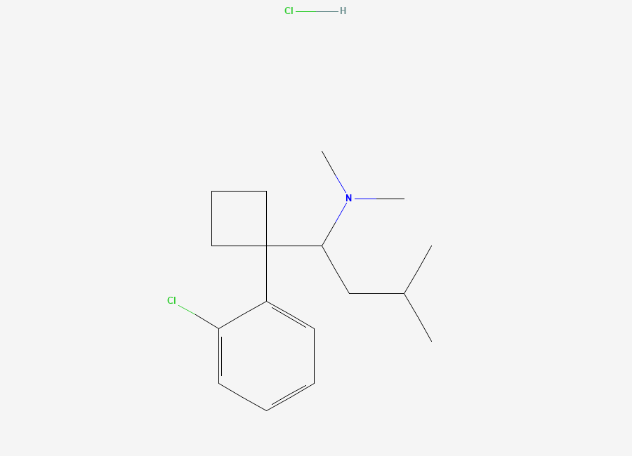 Two-dimensional chemical structure of Sibutramine Related Compound A (Hydrochloride), CAS 2724727-26-6