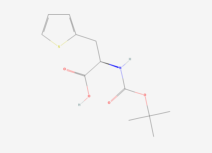 Two-dimensional chemical structure of Boc-D-2-thienylalanine