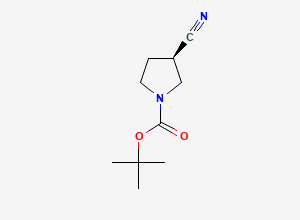 Two-dimensional chemical structure of (R)-1-Boc-3-cyanopyrrolidine