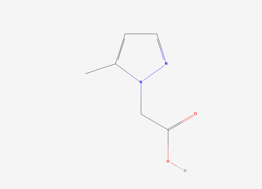 Two-dimensional chemical structure of (5-methyl-1H-pyrazol-1-yl)acetic acid