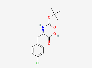 Two-dimensional chemical structure of N-Boc-4-chloro-D-phenylalanine