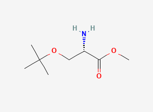 Two-dimensional chemical structure of (S)-Methyl 2-amino-3-(tert-butoxy)propanoate