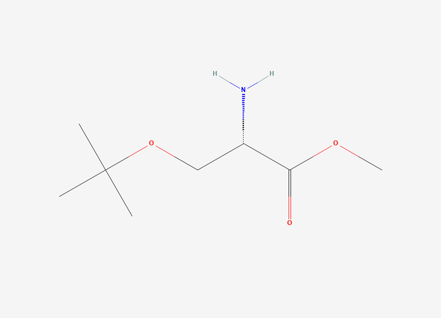 Two-dimensional chemical structure of (S)-Methyl 2-amino-3-(tert-butoxy)propanoate