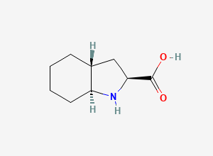 Two-dimensional chemical structure of Trandolapril Bicyclic Acid, CAS 145438-94-4
